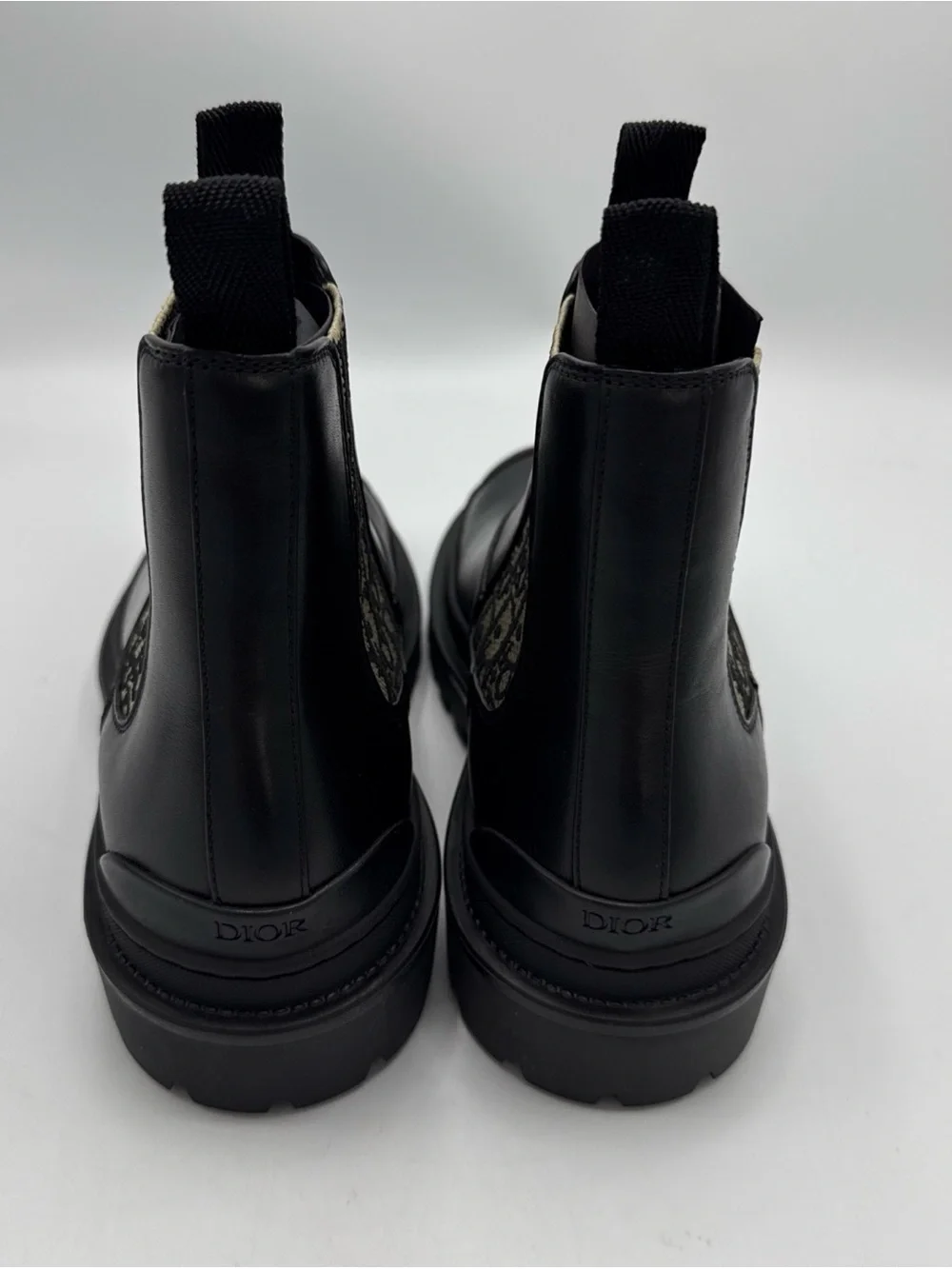 NWB Dior Explorer Chelsea Boot Black Beige Black Dior Oblique Motif SIZE 41